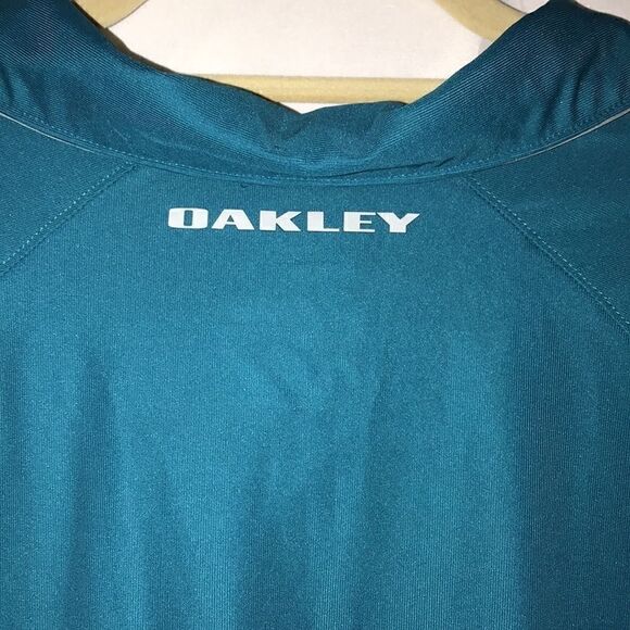 Oakley Men's Blue White Ohydrolics Collared Short Sleeve Polo Size Large - Picture 4 of 6